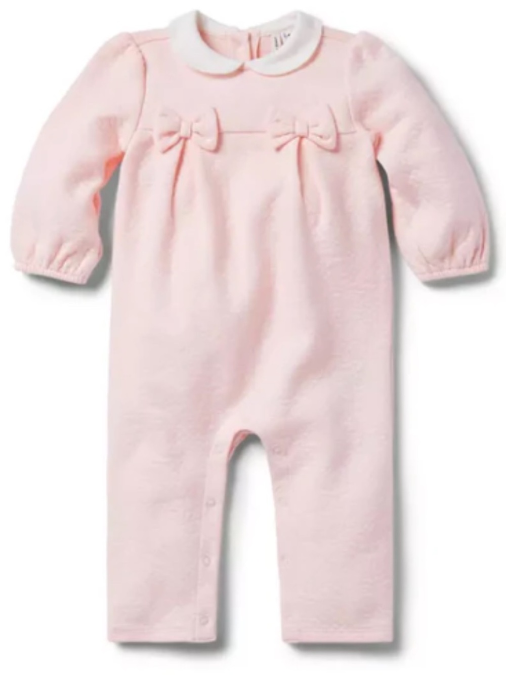 Baby Quilted Pink Bow One-Piece (Size 6-12M)